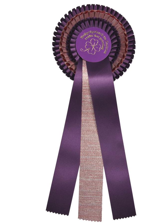 Athens - monochrome bow with 3 rosettes and ribbons